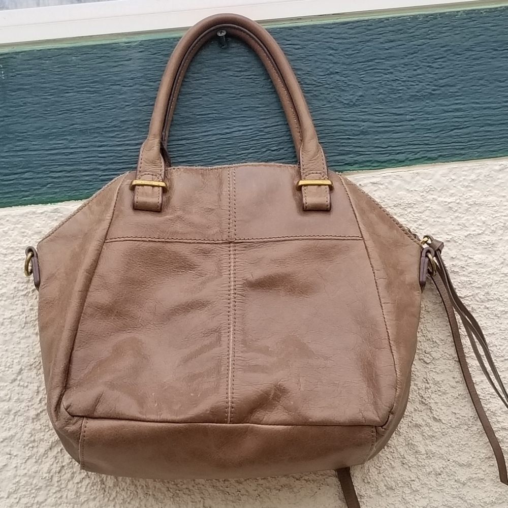 Elliott Lucca brown leather shoulder bag